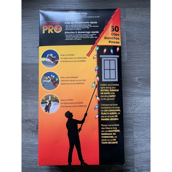Pro No Ladder Rapid Release 100 Holiday Lights Gutter Clips NEW FS! - Picture 1 of 1